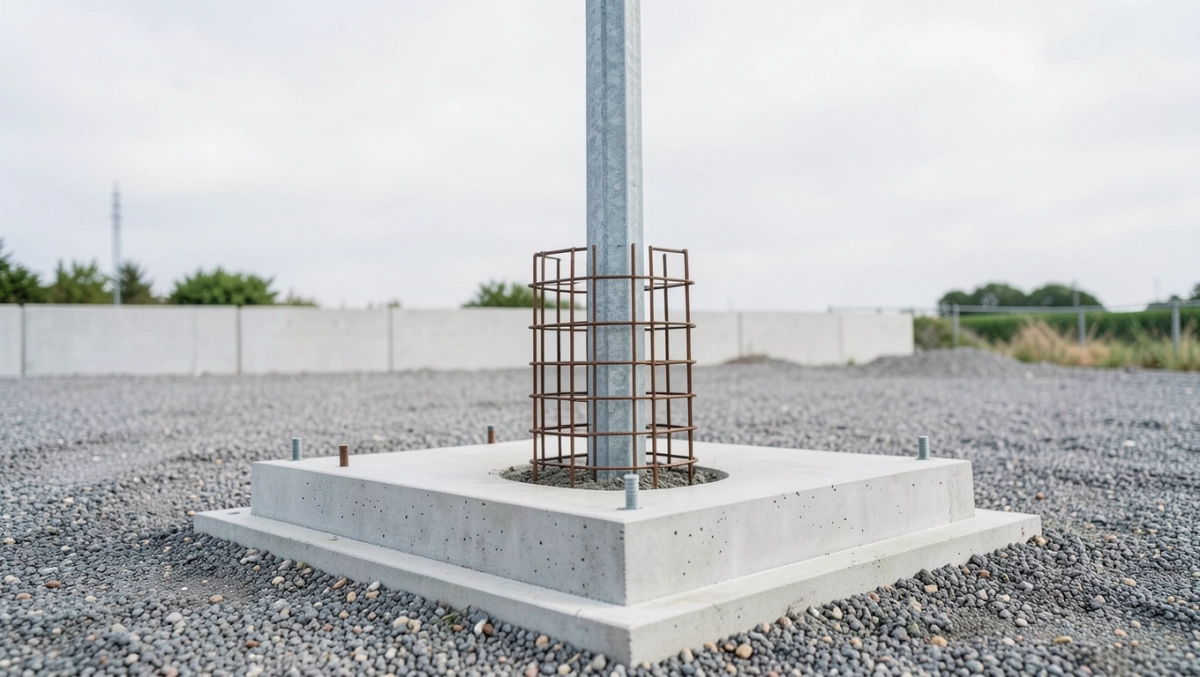 Fundament pod słup oświetleniowy 12m