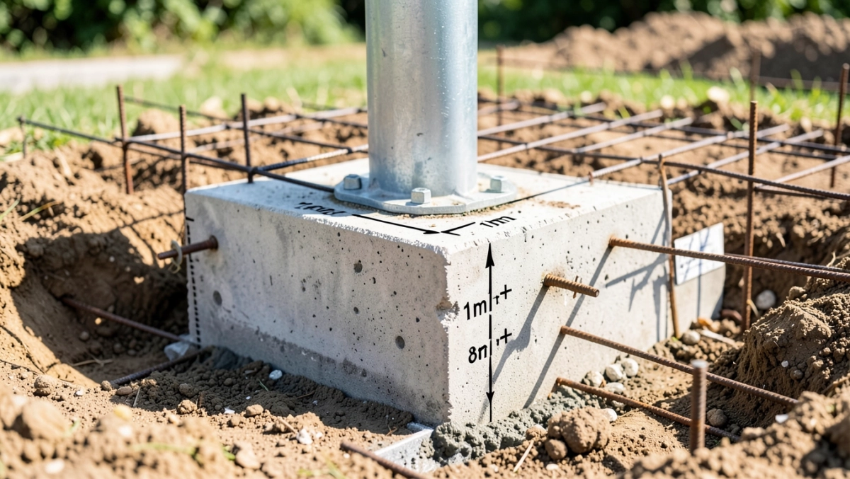 Fundament pod słup oświetleniowy wymiary