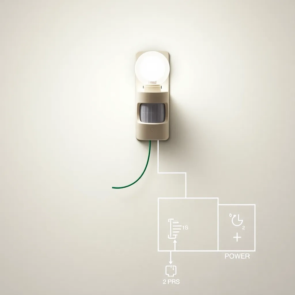 Jak podłączyć lampę z czujnikiem ruchu schemat