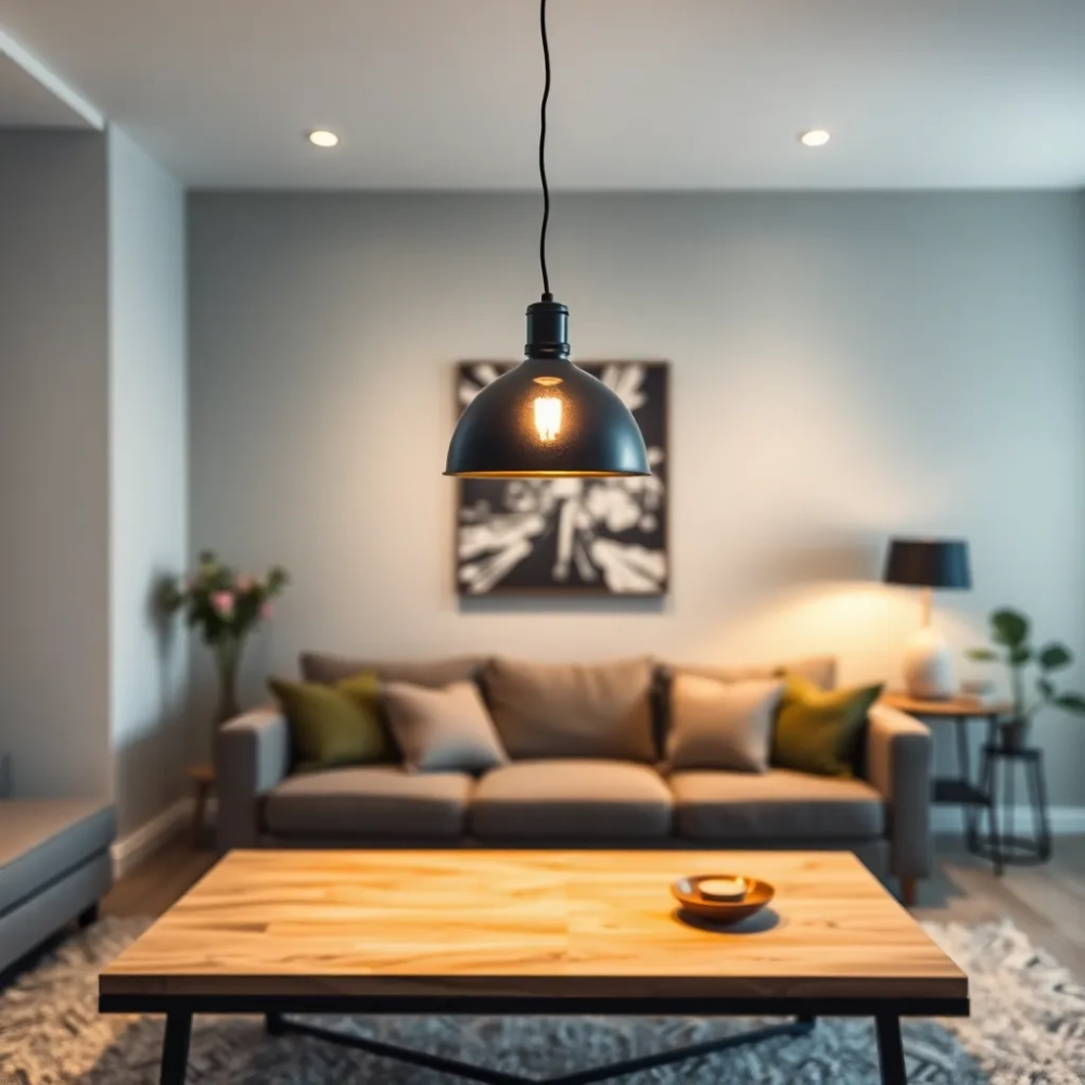 Na jakiej wysokości lampa w salonie