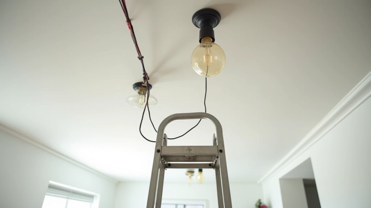 Przedłużenie kabli od lampy sufitowej