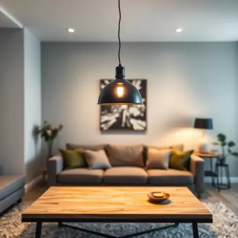 Na jakiej wysokości lampa w salonie