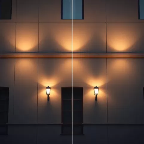 Na jakiej wysokości lampy na elewacji